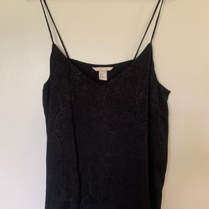 Chic silky black camisole